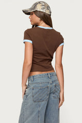 Zeke Contrast T Shirt