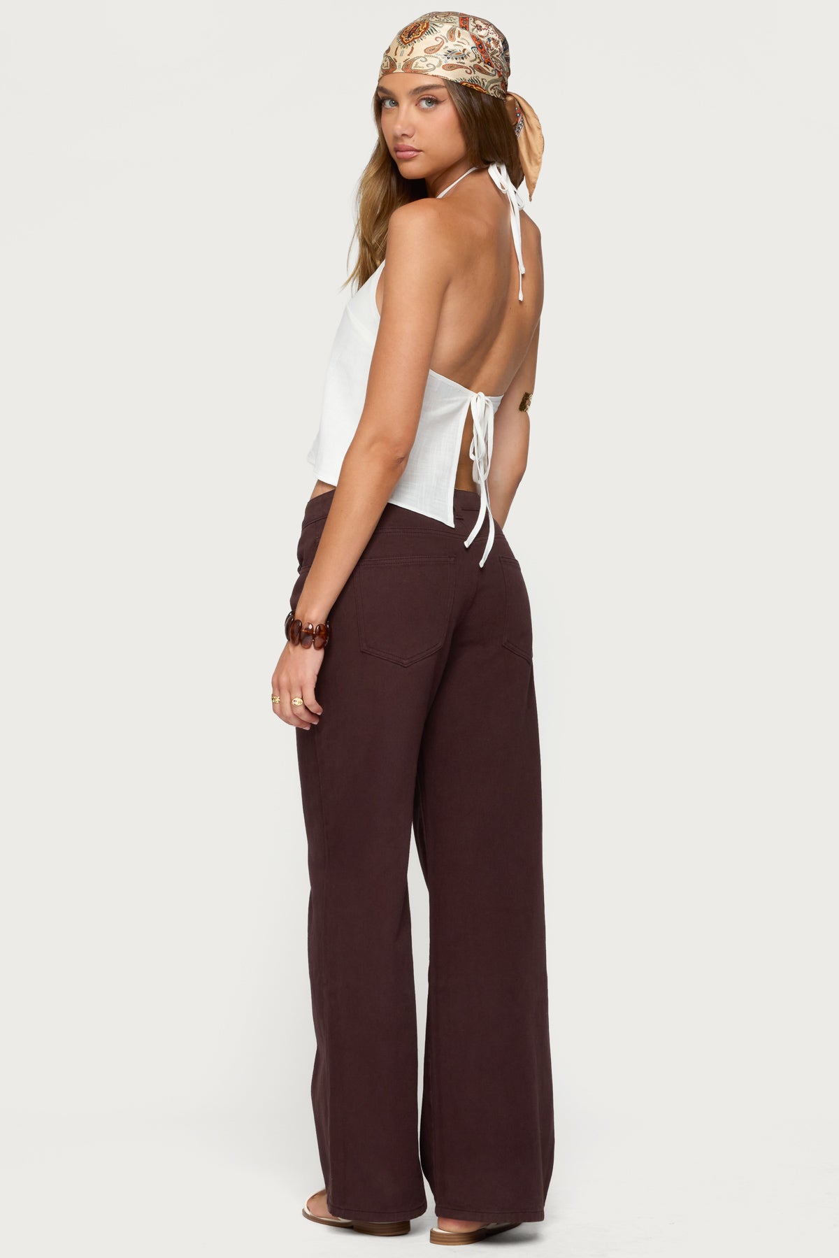 Oliviana Linen Look Halter Top – edikted