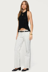 Romily Polka Dot Low Rise Straight Leg Jeans