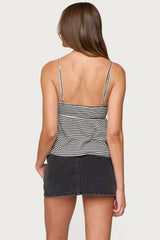 Orietta Striped Babydoll Top