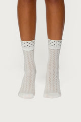 Pointelle Polka Dot Socks