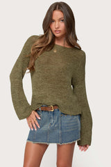 Drop Shoulder Light Knit Sweater