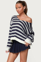 Eugenie Oversized Striped Knit Sweater