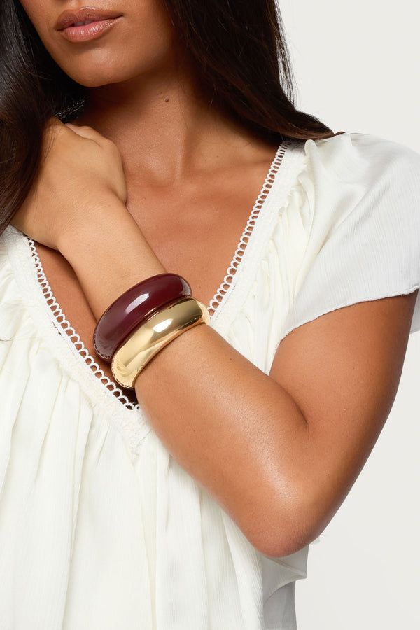Chunky Cuff Bracelet Set