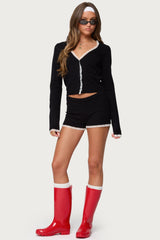 Sansa Lacey Knit Micro Shorts