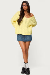 Inga Oversized Cable Knit Sweater