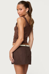 Pippin Ruffle Polka Dot Tank Top