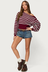 Mika Off Shoulder Oversized Sweater