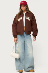 Big Apple Oversized Bomber Jacket