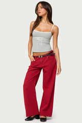 Rhoda Contrast Polka Dot Tank Top