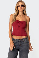 Lacey Knit Tube Top