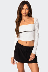 Coco Contrast Square Neck Top