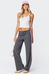 Averie Contrast Striped Sweatpants