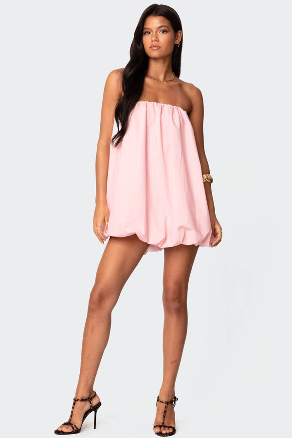 Met Strapless Bubble Mini Dress