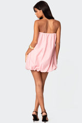 Met Strapless Bubble Mini Dress