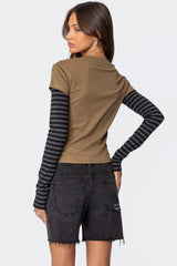 Eliana Layered Long Sleeve T Shirt