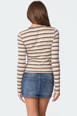 Sivan Striped Long Sleeve T Shirt