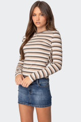 Sivan Striped Long Sleeve T Shirt