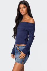 Tamara Fold Over Knit Top