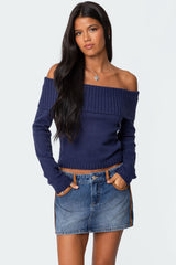 Tamara Fold Over Knit Top