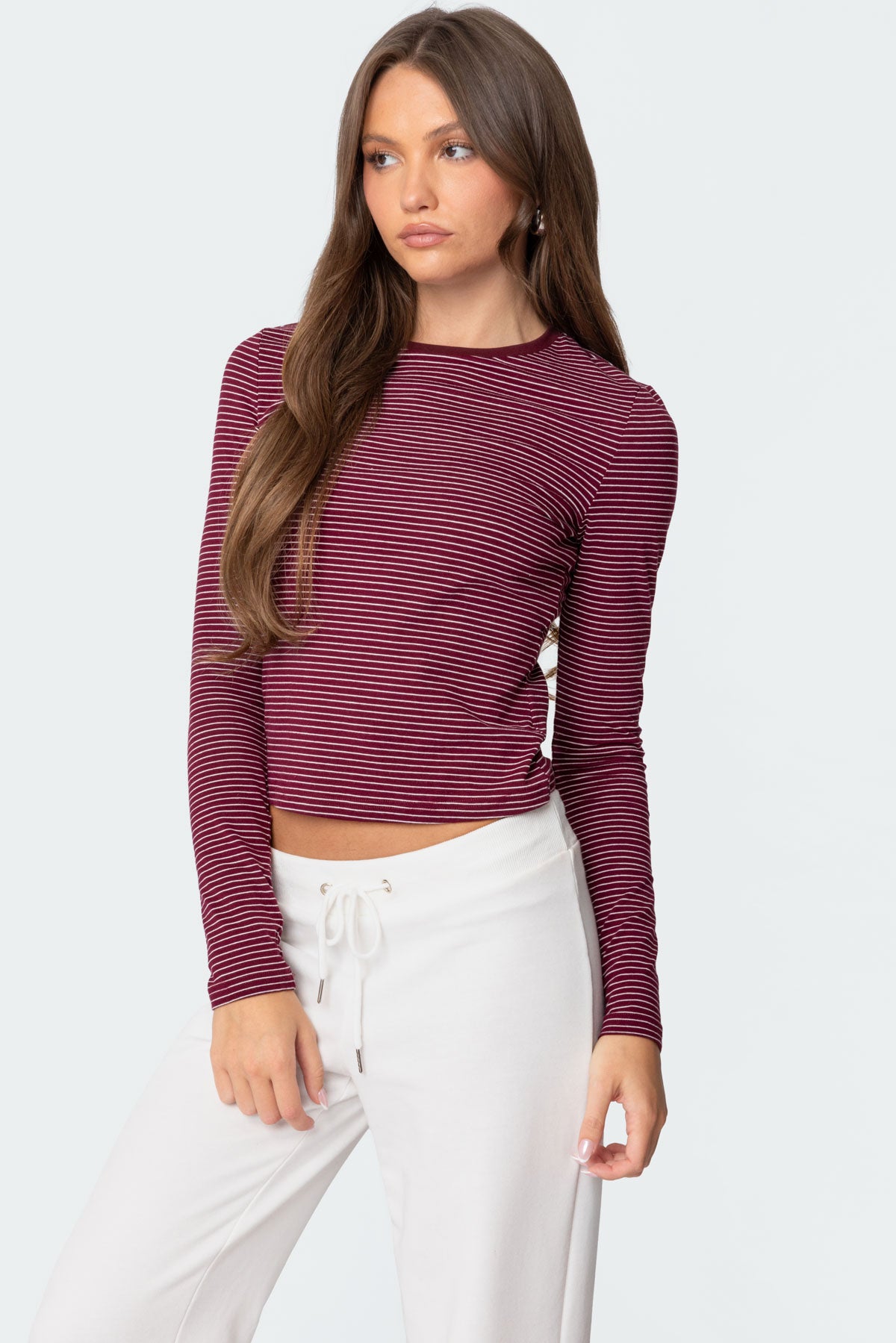 Brianna Striped Long Sleeve T Shirt