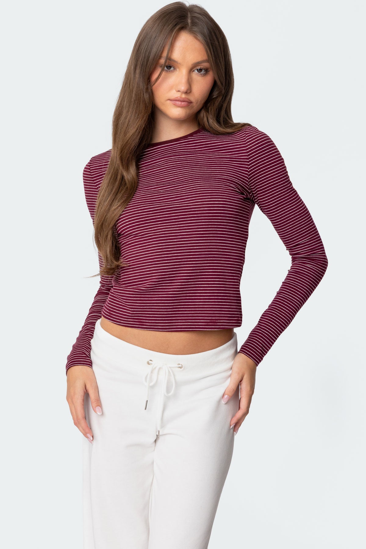 Brianna Striped Long Sleeve T Shirt