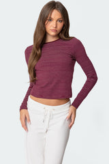 Brianna Striped Long Sleeve T Shirt