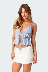 Candace Tie Front Tank Top