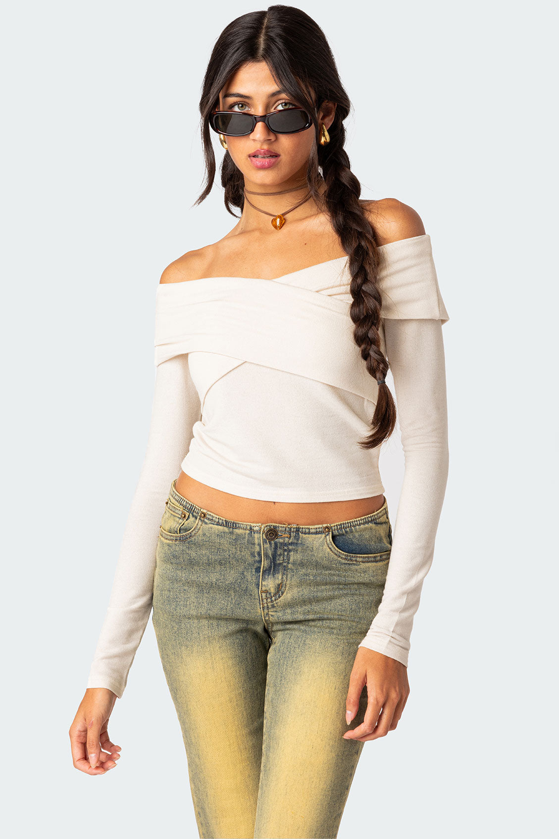 Crossover Off Shoulder Top