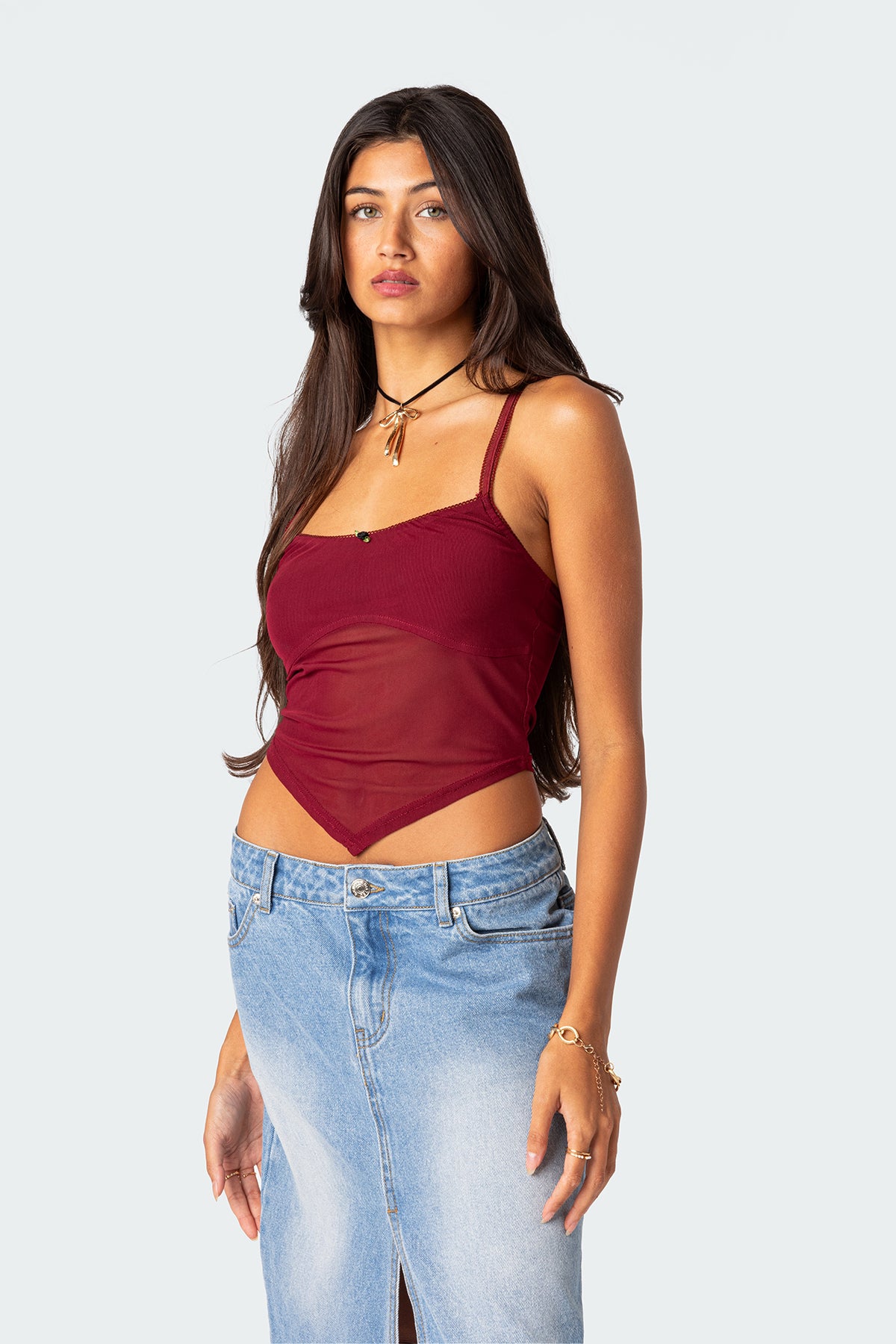 Cressida Sheer Mesh Tank Top