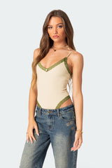 Forest Lacey Ribbed Bodysuit