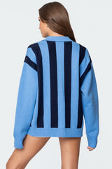 Larson Oversized Polo Sweater