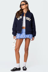 Big Apple Oversized Bomber Jacket