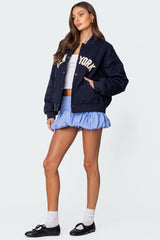 Big Apple Oversized Bomber Jacket