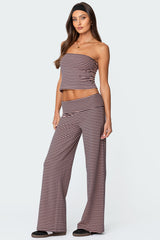 Lilah Striped Fold Over Pants