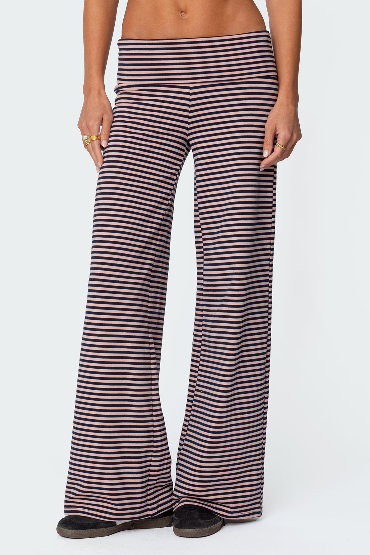 Lilah Striped Fold Over Pants