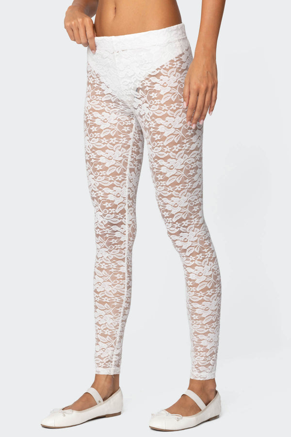 Sheer Lace Leggings