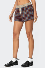 Mixed Plaid Boxer Shorts