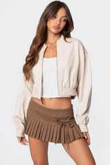 Zarria Cropped Bomber Jacket