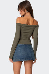 Celly Rolled Off Shoulder Top