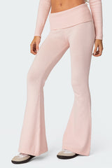 Desiree Knitted Low Rise Fold Over Pants