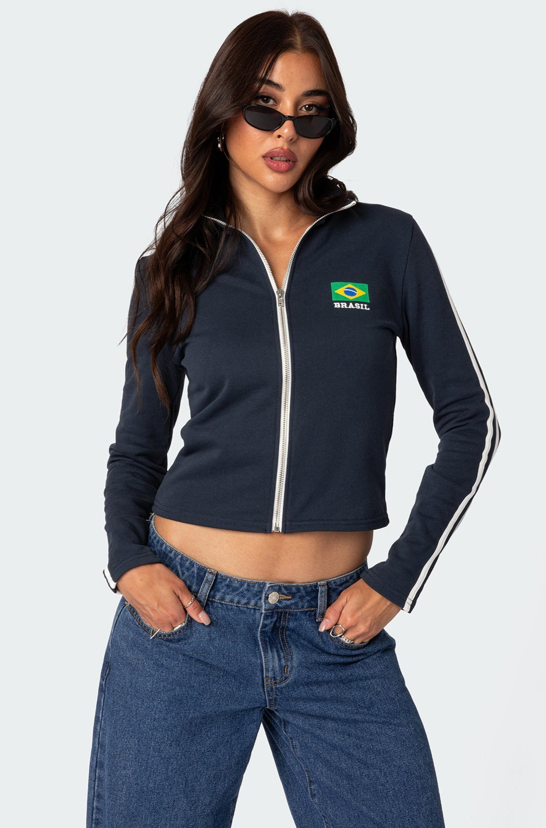 Brasil Zip Up Sweatshirt