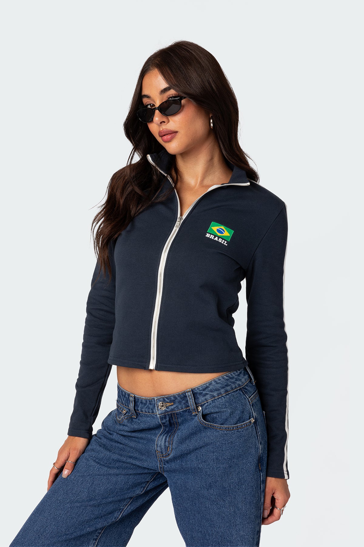 Brasil Zip Up Sweatshirt