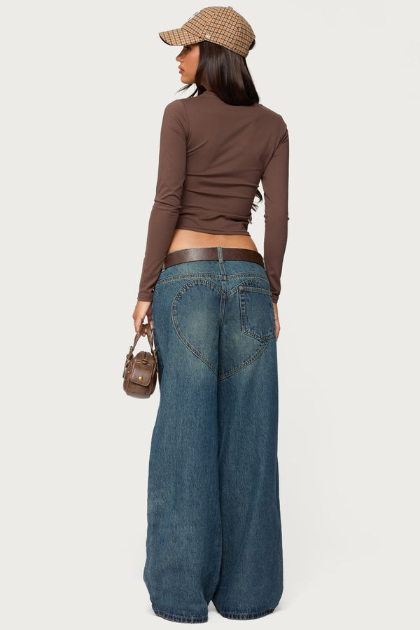 Heartly Low Rise Baggy Jeans