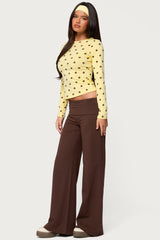 Wide Leg Foldover Pants