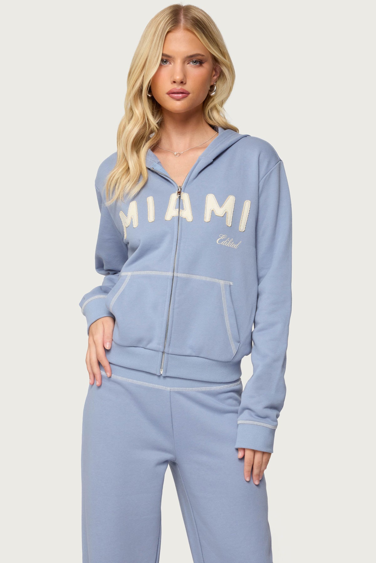 Miami Babe Zip Up Hoodie – edikted