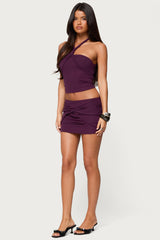 Maggi Knotted Mesh Mini Skirt