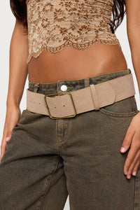 Chunky Faux Suede Belt
