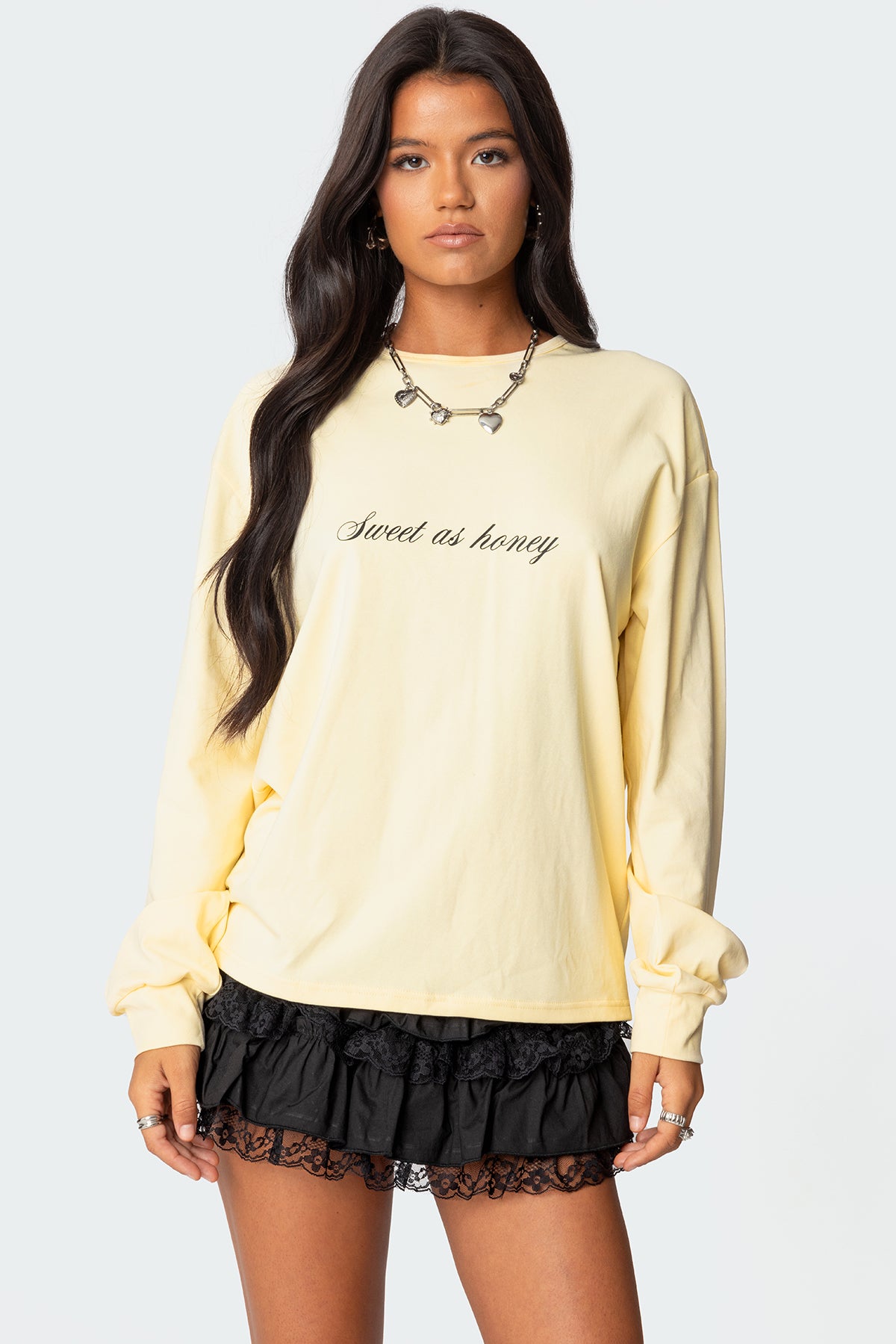 Honeybee Oversized Long Sleeve T Shirt