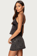 Imani Satin Effect Tank Top